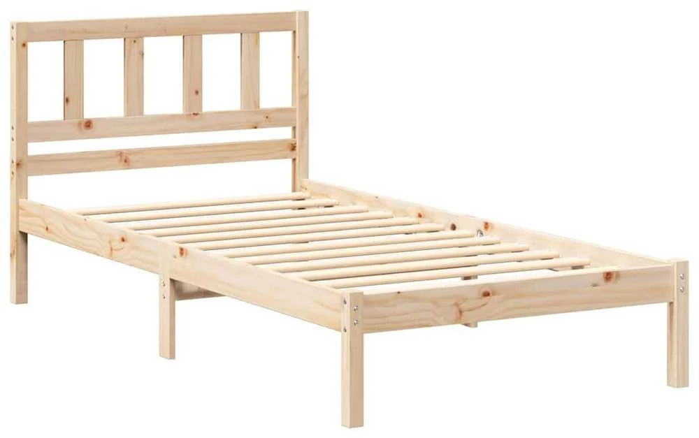 Lova Lovos rėmas Ruda 90 x 200 cm Kietos pušies mediena