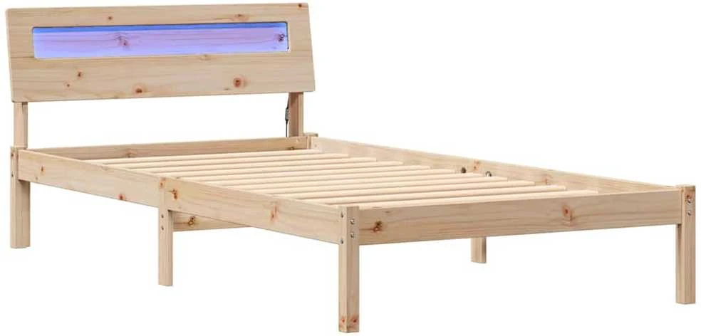 Lova Lovos rėmas Ruda 90 x 200 cm Kietos pušies mediena