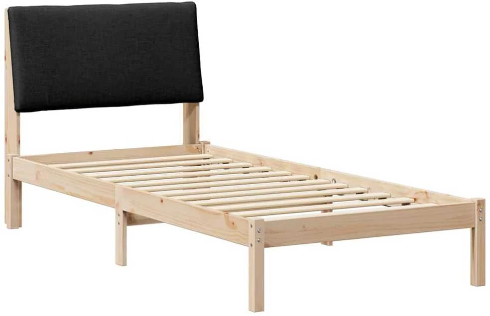 Lova Lovos rėmas Ruda ir juoda 100 x 200 cm Pušies masyvas