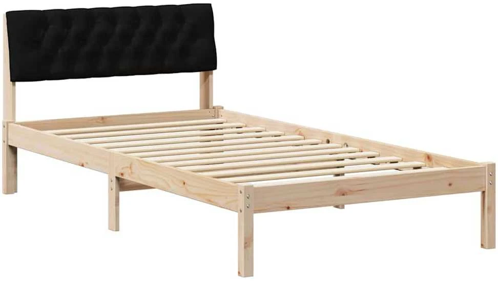 Lova Lovos rėmas Ruda ir juoda 100 x 200 cm Pušies masyvas