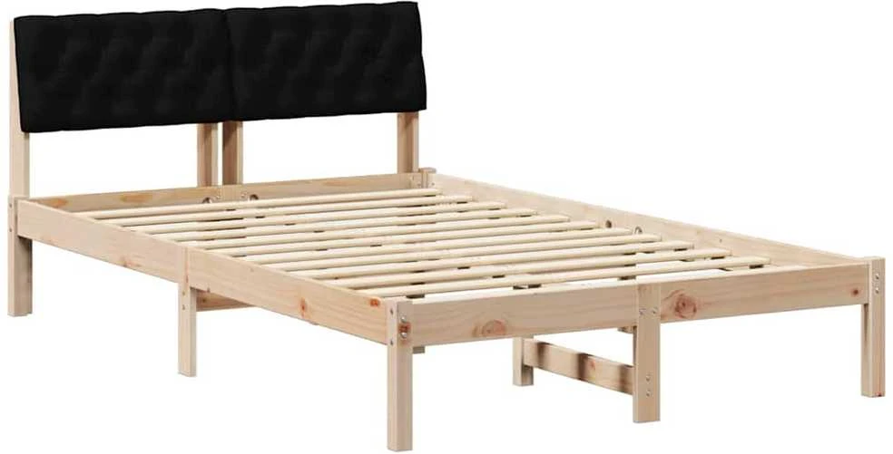 Lova Lovos rėmas Ruda ir juoda 120 x 190 cm Pušies masyvas