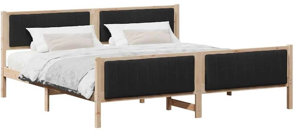 Lovos rėmas Ruda ir juoda 200 x 200 cm Pušies masyvas