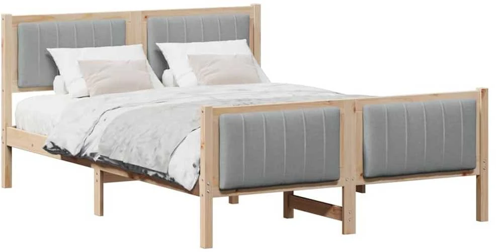 Lovos rėmas Ruda ir šviesiai pilka 140 x 190 cm Pušies masyvas