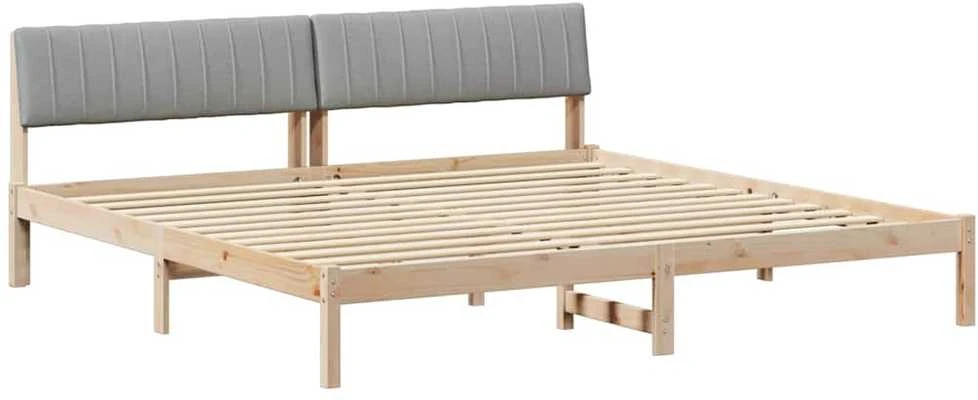 Lovos rėmas Ruda ir šviesiai pilka 200 x 200 cm Pušies masyvas