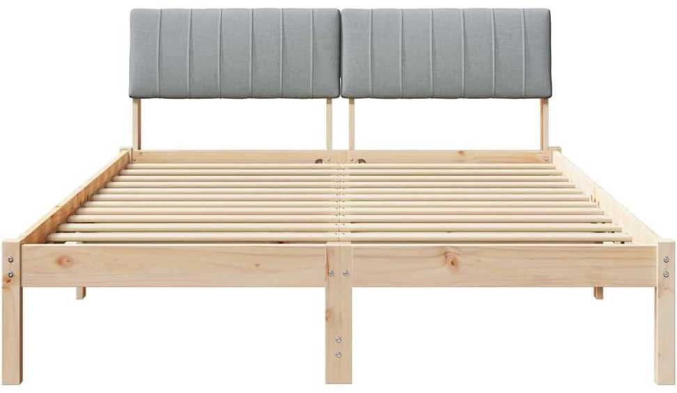 Lova Lovos rėmas Ruda ir šviesiai pilka 135 x 190 cm Pušies masyvas