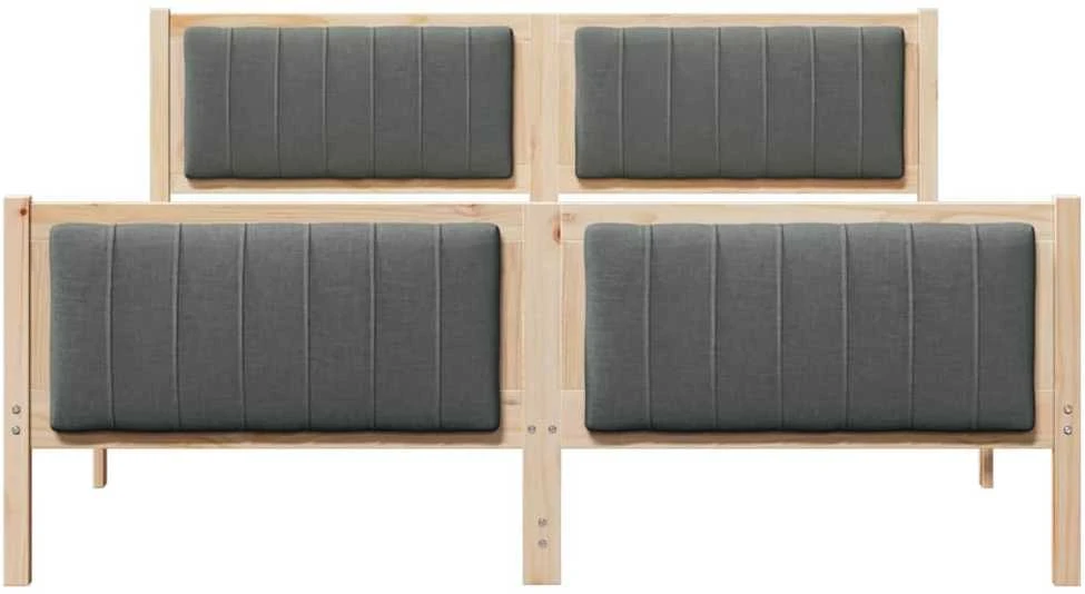 Lovos rėmas ruda ir tamsiai pilka 150 x 200 cm Pušies masyvas