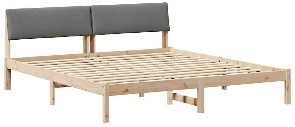 Lovos rėmas ruda ir tamsiai pilka 200 x 200 cm Pušies masyvas