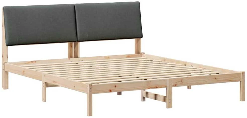 Lovos rėmas ruda ir tamsiai pilka 200 x 200 cm Pušies masyvas