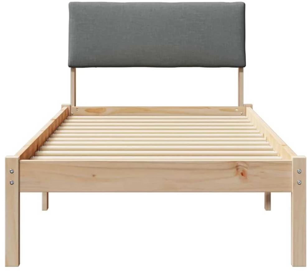 Lova Lovos rėmas ruda ir tamsiai pilka 75 x 190 cm Pušies masyvas