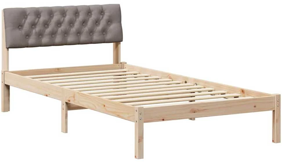 Lova Lovos rėmas Ruda ir taupe 100 x 200 cm Pušies masyvas