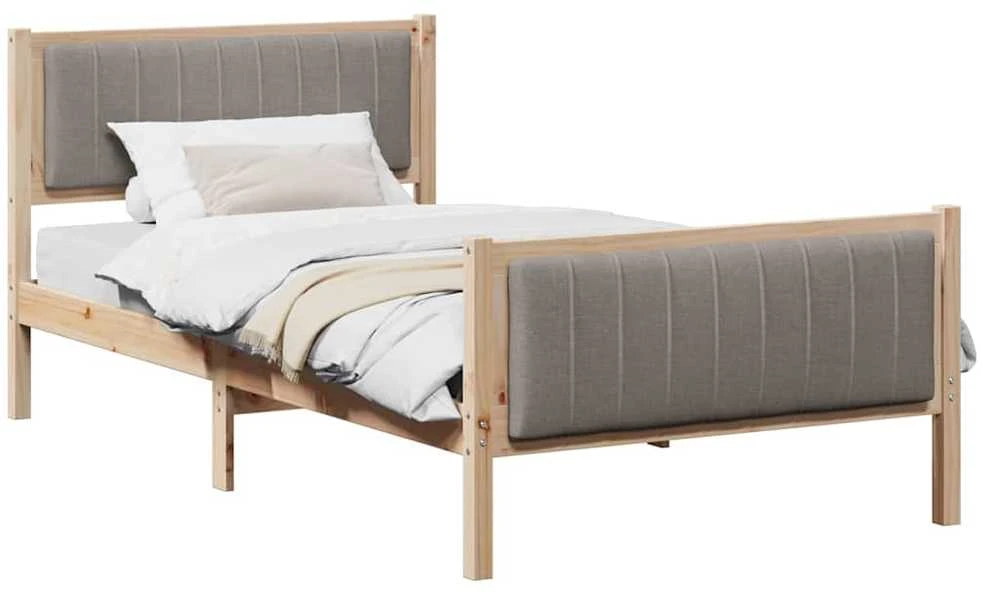 Lova Lovos rėmas Ruda ir taupe 100 x 200 cm Pušies masyvas