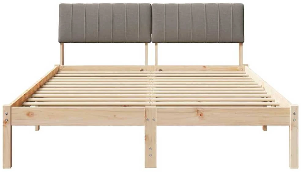 Lova Lovos rėmas Ruda ir taupe 135 x 190 cm Pušies masyvas