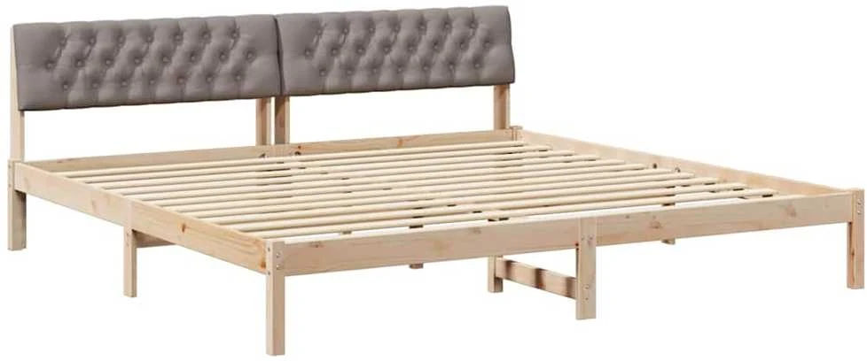 Lovos rėmas Ruda ir taupe 200 x 200 cm Pušies masyvas
