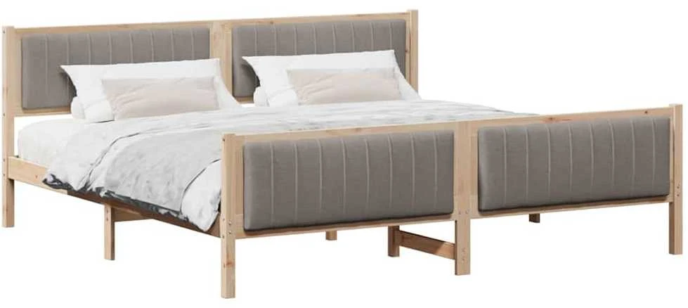 Lovos rėmas Ruda ir taupe 200 x 200 cm Pušies masyvas