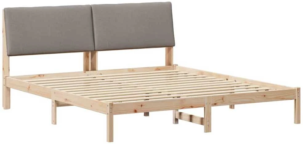 Lovos rėmas Ruda ir taupe 200 x 200 cm Pušies masyvas