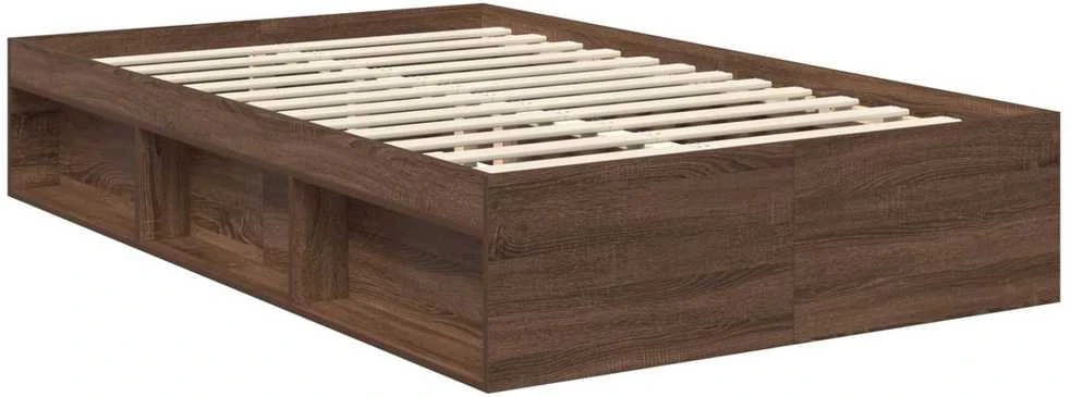Lova Lovos rėmas Rudas ąžuolas 120 x 200 cm Kietos pušies mediena