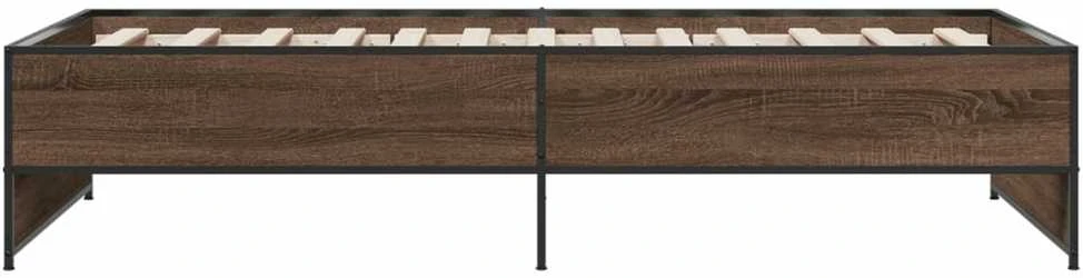Lovos rėmas, rudas ąžuolo, 75x190cm, apdirbta mediena/metalas