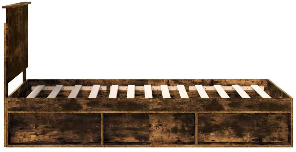 Lova Lovos rėmas Rūkyta ąžuolas 100 x 200 cm Kietos pušies mediena
