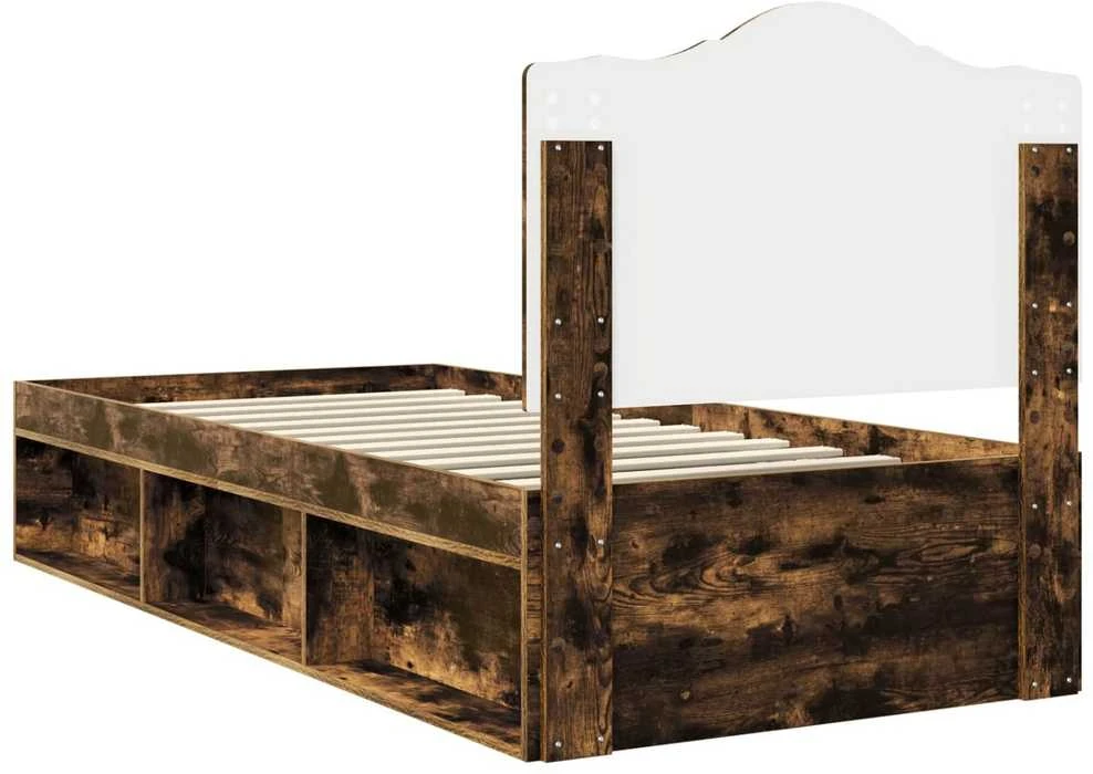 Lova Lovos rėmas Rūkyta ąžuolas 100 x 200 cm Kietos pušies mediena