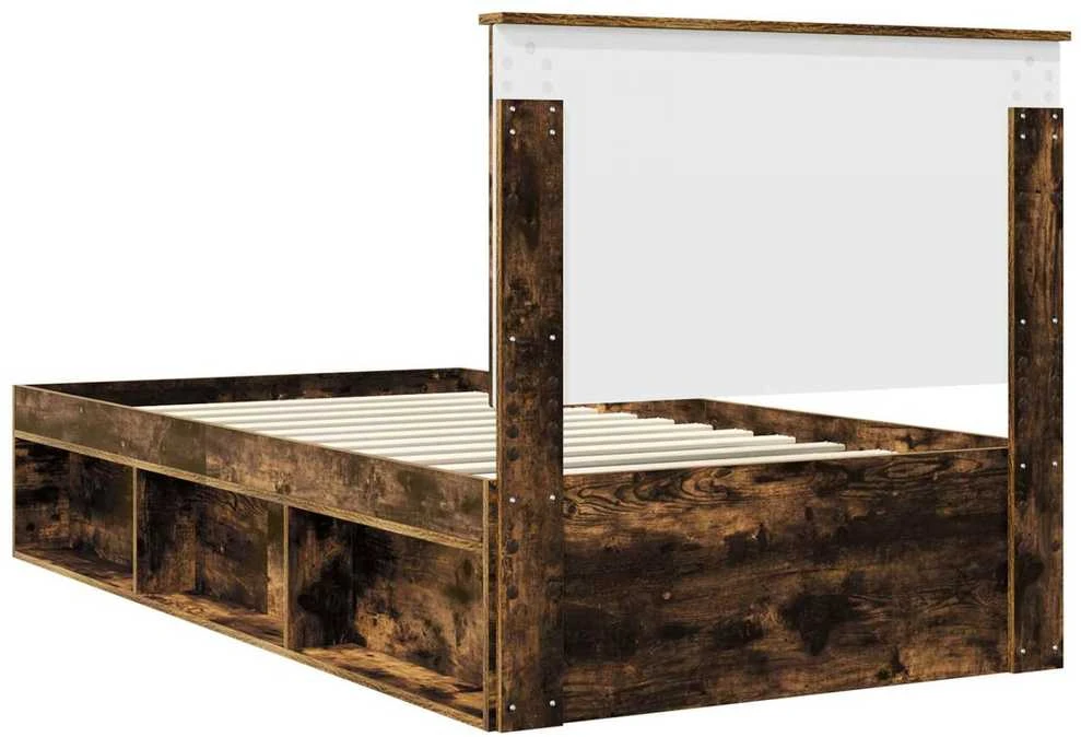 Lova Lovos rėmas Rūkyta ąžuolas 100 x 200 cm Kietos pušies mediena