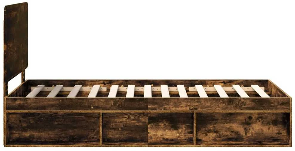 Lova Lovos rėmas Rūkyta ąžuolas 100 x 200 cm Kietos pušies mediena