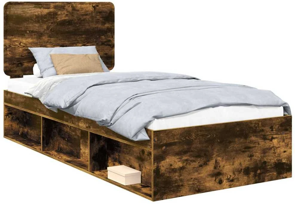 Lova Lovos rėmas Rūkyta ąžuolas 100 x 200 cm Kietos pušies mediena