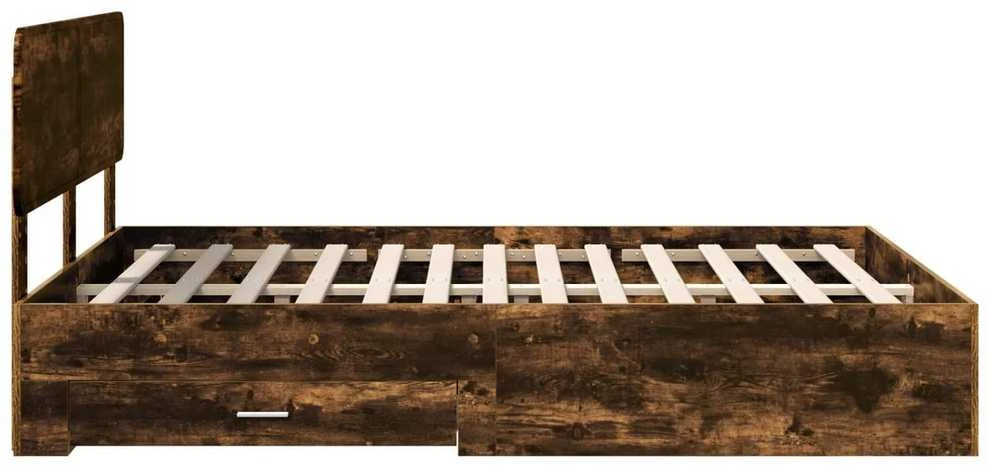 Lovos rėmas Rūkyta ąžuolas 140 x 190 cm Apdirbta mediena