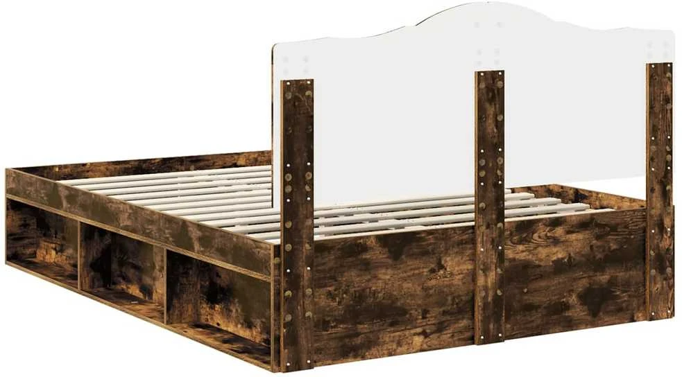 Lovos rėmas Rūkyta ąžuolas 150 x 200 cm Kietos pušies mediena