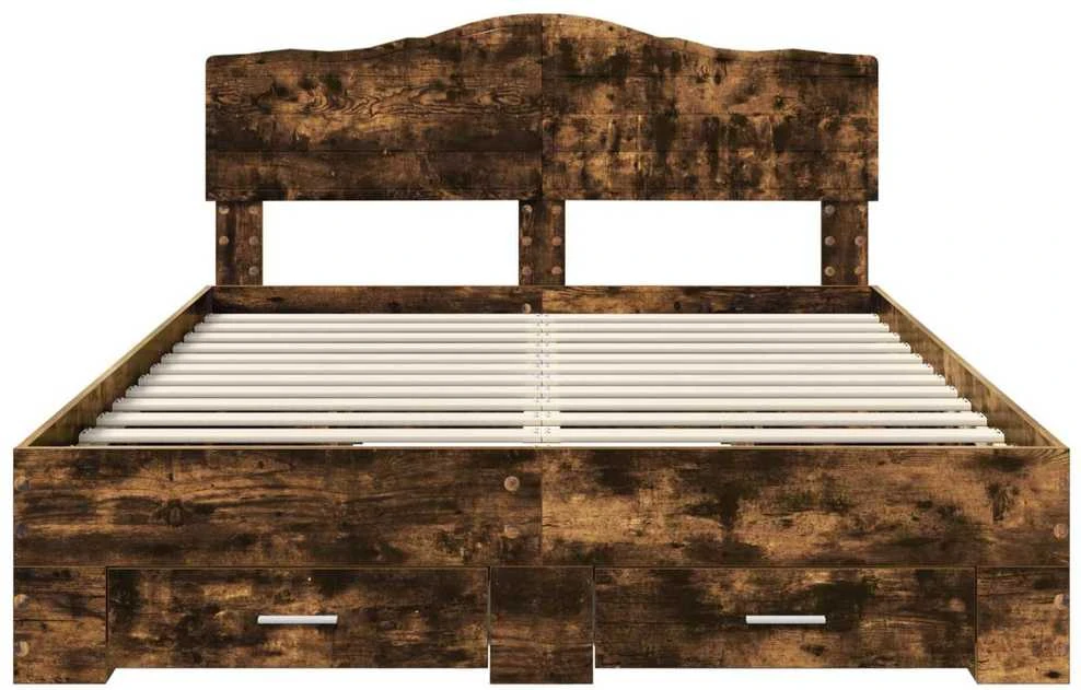 Lovos rėmas Rūkyta ąžuolas 150 x 200 cm Apdirbta mediena