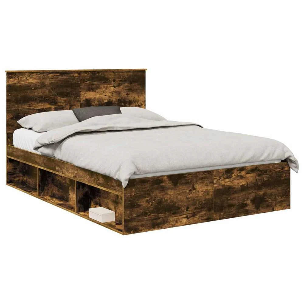 Lovos rėmas Rūkyta ąžuolas 150 x 200 cm Kietos pušies mediena