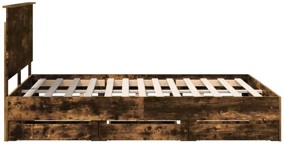 Lovos rėmas Rūkyta ąžuolas 150 x 200 cm Inžinerinė mediena