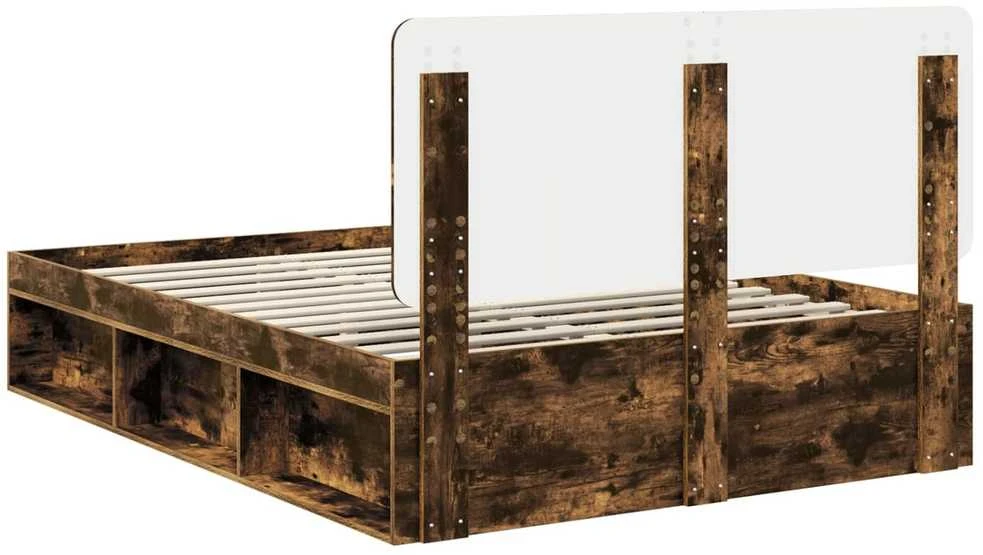 Lovos rėmas Dūminio ąžuolo 150 x 200 cm Kietos pušies mediena