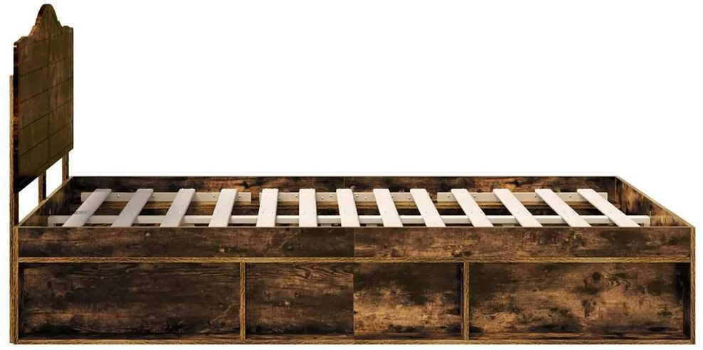 Lovos rėmas Rūkyta ąžuolas 150 x 200 cm Kietos pušies mediena