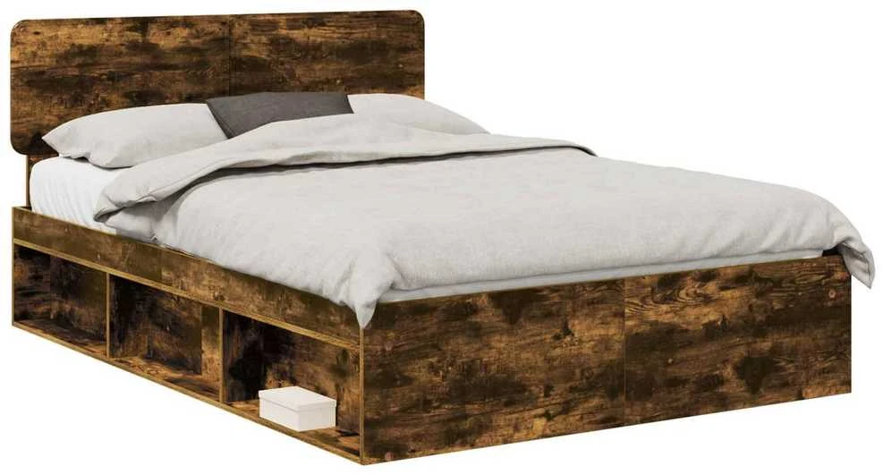 Lovos rėmas Rūkyta ąžuolas 150 x 200 cm Kietos pušies mediena