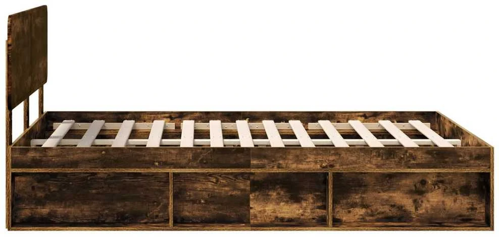 Lovos rėmas Rūkyta ąžuolas 150 x 200 cm Kietos pušies mediena