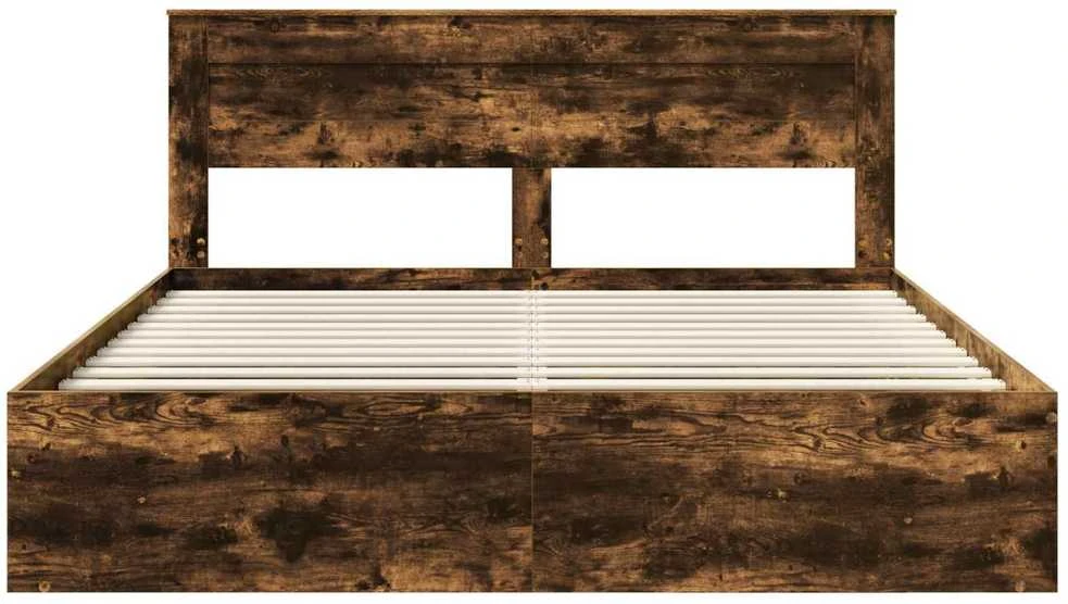 Lovos rėmas Rūkyta ąžuolas 180 x 200 cm Kietos pušies mediena