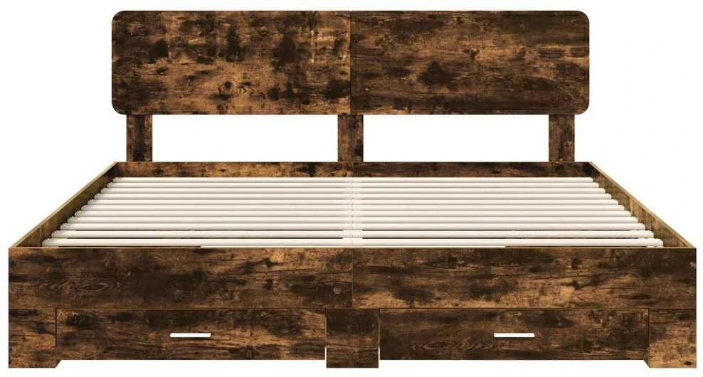 Lovos rėmas Rūkyta ąžuolas 200 x 200 cm Apdirbta mediena