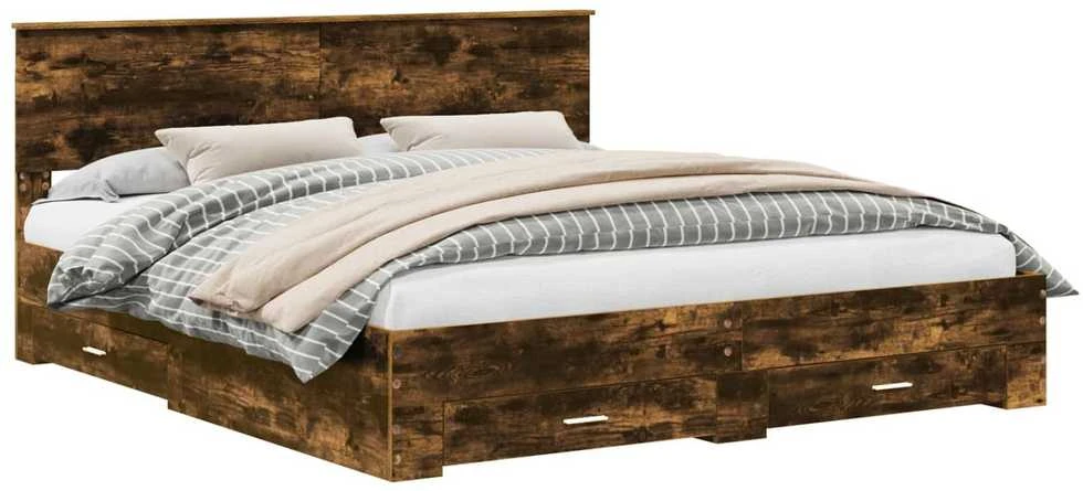 Lovos rėmas Dūminio ąžuolo 200 x 200 cm Apdirbta mediena