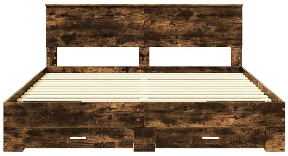 Lovos rėmas Dūminio ąžuolo 200 x 200 cm Apdirbta mediena