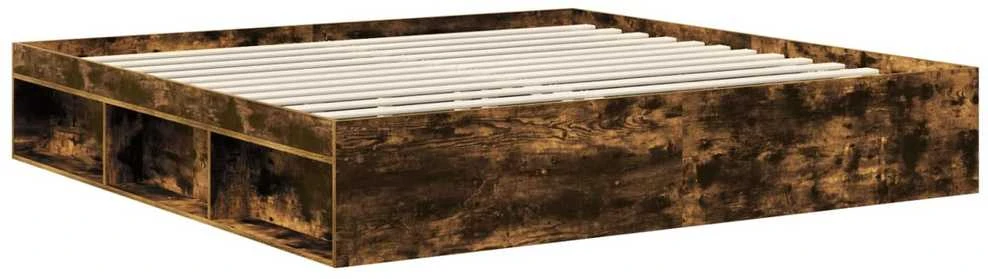 Lovos rėmas Rūkyta ąžuolas 200 x 200 cm Kietos pušies mediena