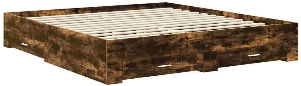 Lovos rėmas Rūkyta ąžuolas 200 x 200 cm Apdirbta mediena