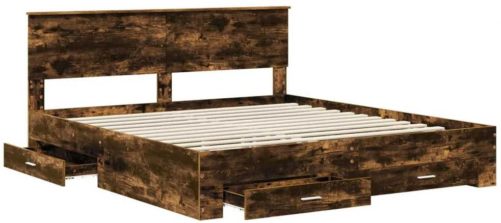 Lovos rėmas Dūminio ąžuolo 200 x 200 cm Apdirbta mediena