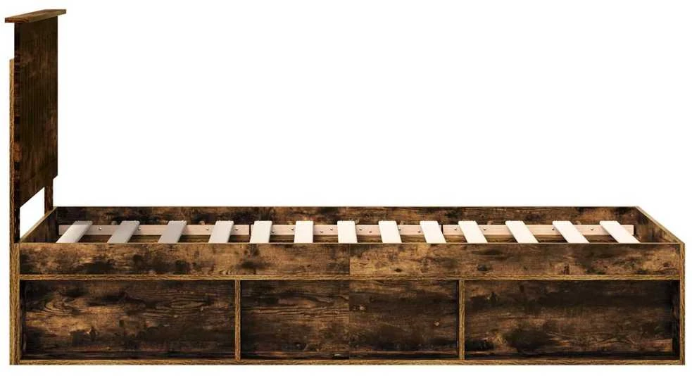 Lova Lovos rėmas Rūkyta ąžuolas 75 x 190 cm Kietos pušies mediena