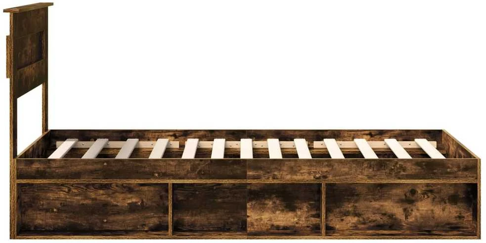 Lova Lovos rėmas Rūkyta ąžuolas 90 x 200 cm Kietos pušies mediena