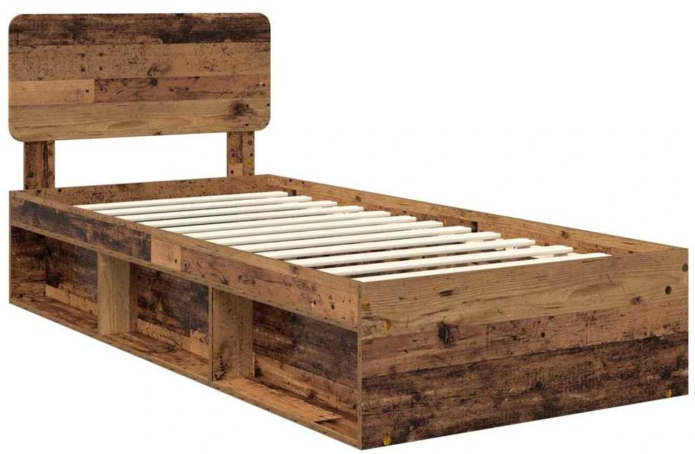 Lova Lovos rėmas Senas medis 90 x 190 cm Kietos pušies mediena