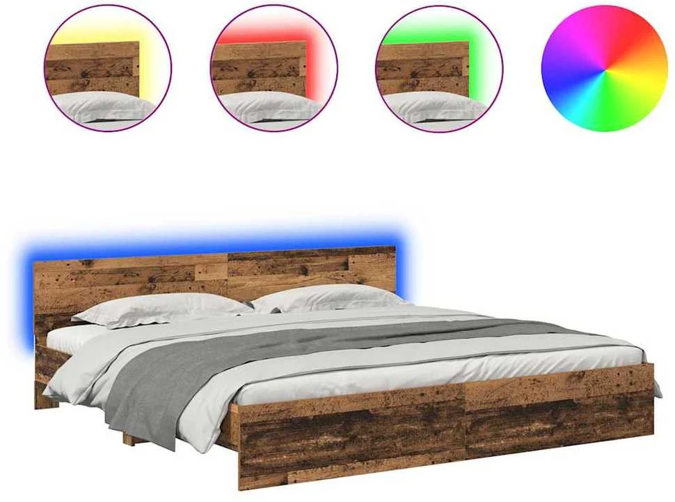 Lovos rėmas Senovinis medis 200 x 200 cm Apdirbta mediena