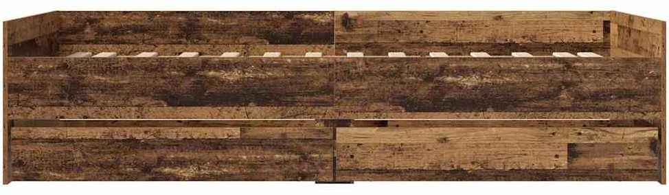 Lova Lovos rėmas Senovinis medis 90 x 190 cm Kietos pušies mediena