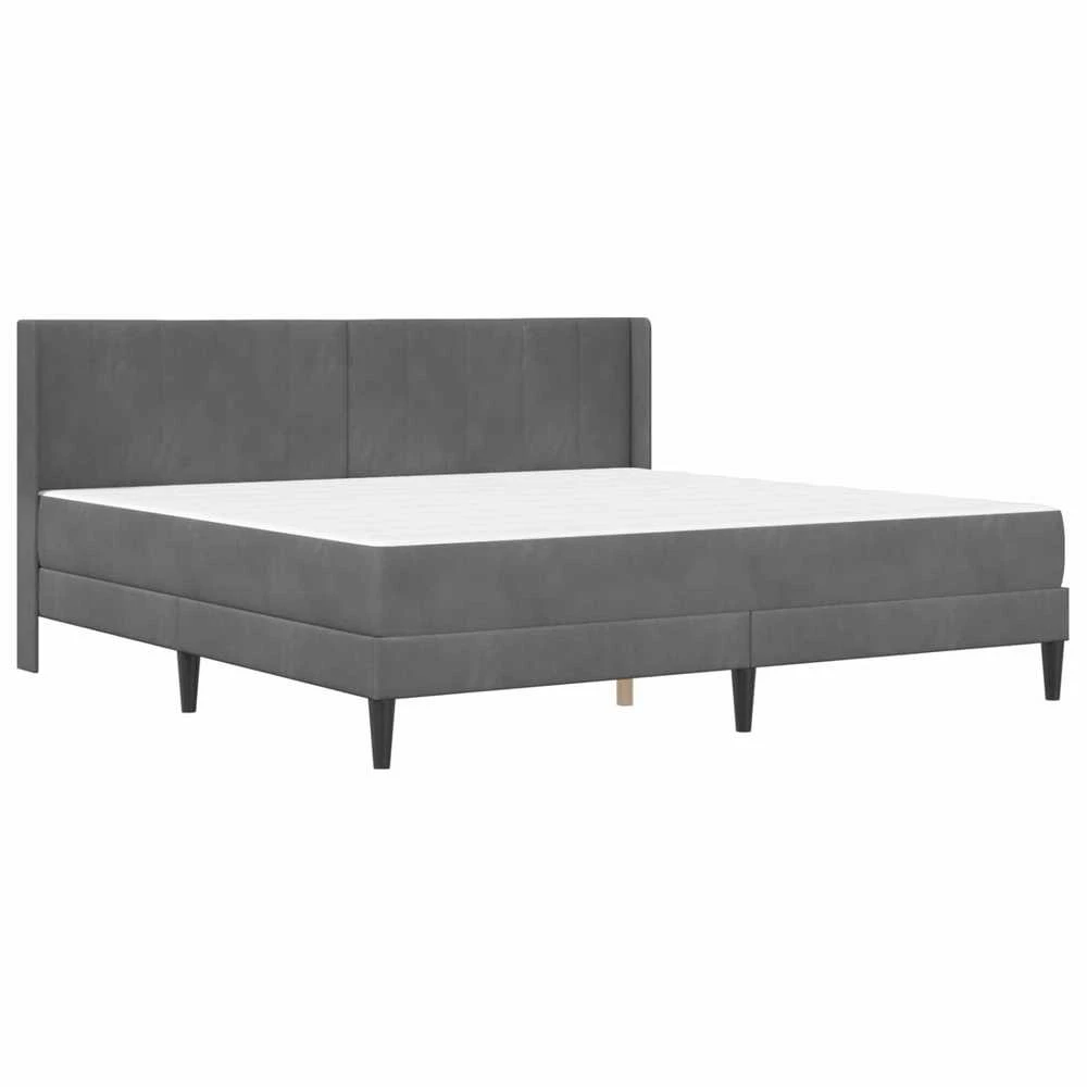 Lovos rėmas su čiužiniu 2 pcs Tamsiai pilka 180 x 200 cm