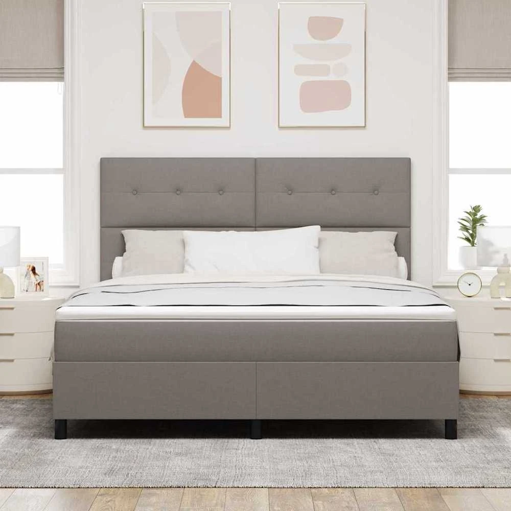 Kiemas lova su LED juostelėmis Tortora 180 x 200 cm audinys