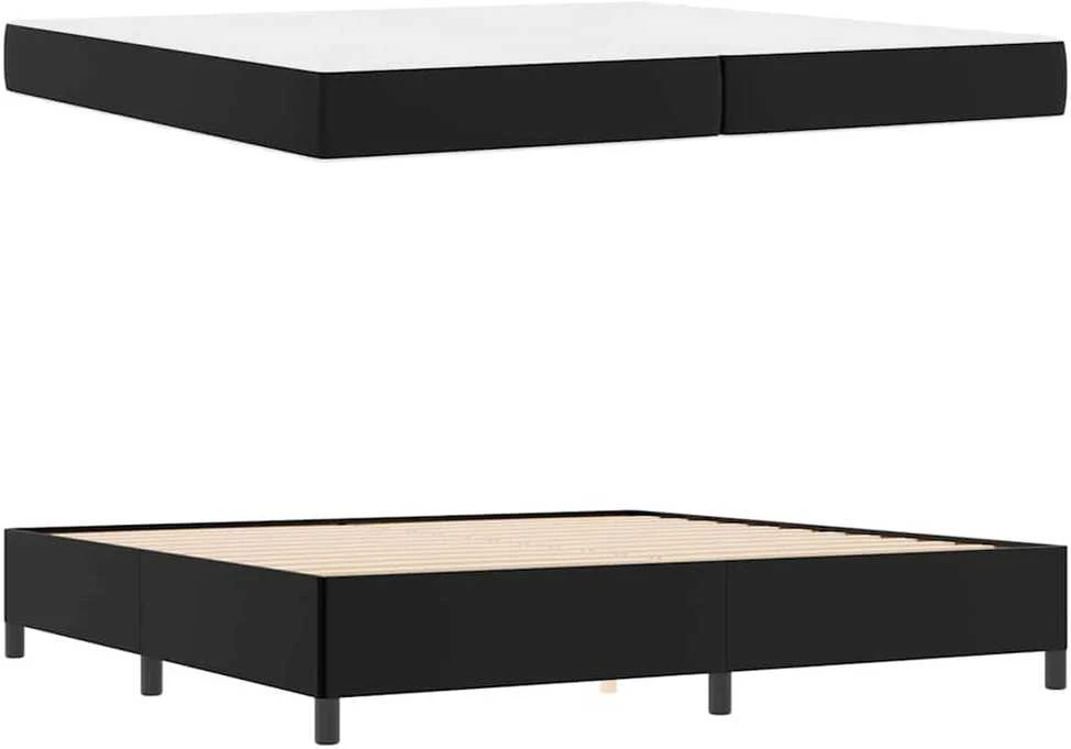 Lovos rėmas su čiužiniu Juoda 200 x 200 cm audinys